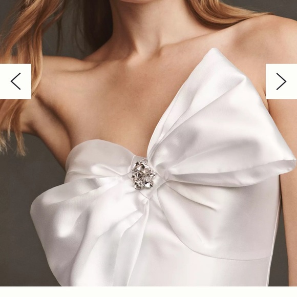 Hutch Strapless Crystal Bow-Tie Midi Dress - Picture 2 of 7